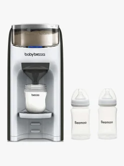 Spisetid|BabyBrezza Baby Brezza Formula Pro Advanced Modermælkserstatnings- og Vællingemaskine inkl. Beemoo Care Modermælksflaske 240 ml 2-pak, White