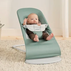 BABYBJORN Skråstole & Babygynger-BabyBjörn Balance Soft Skråstol Woven Jersey, Grøn/Grå