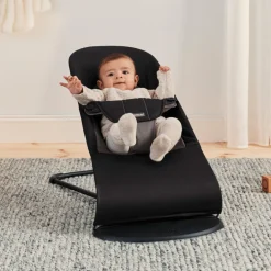 BABYBJORN Skråstole & Babygynger-BabyBjörn Balance Soft Skråstol Woven, Sort/Mørkegrå