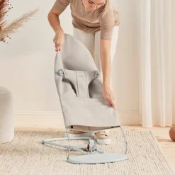 Skråstole & Babygynger|BABYBJORN BabyBjörn Bliss Skråstol 3D Jersey inkl. Sjove Øjne, Lys/Pastel Beige