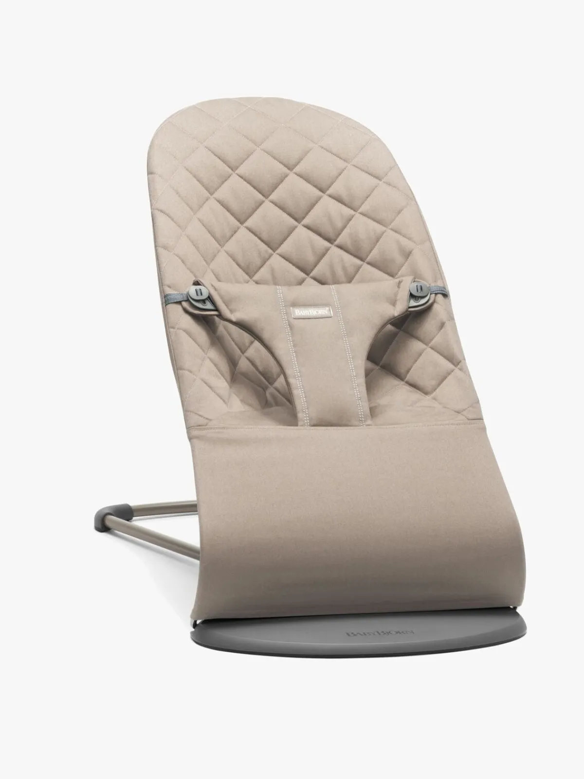 Skråstole & Babygynger|BABYBJORN BabyBjörn Bliss Skråstol Vævet Classic Quilt, Sandgrå Beige
