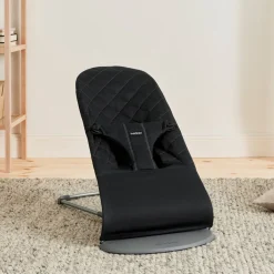 Skråstole & Babygynger|BABYBJORN BabyBjörn Bliss Skråstol Woven Classic Quilt, Sort