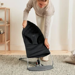 Skråstole & Babygynger|BABYBJORN BabyBjörn Bliss Skråstol Woven Classic Quilt, Sort