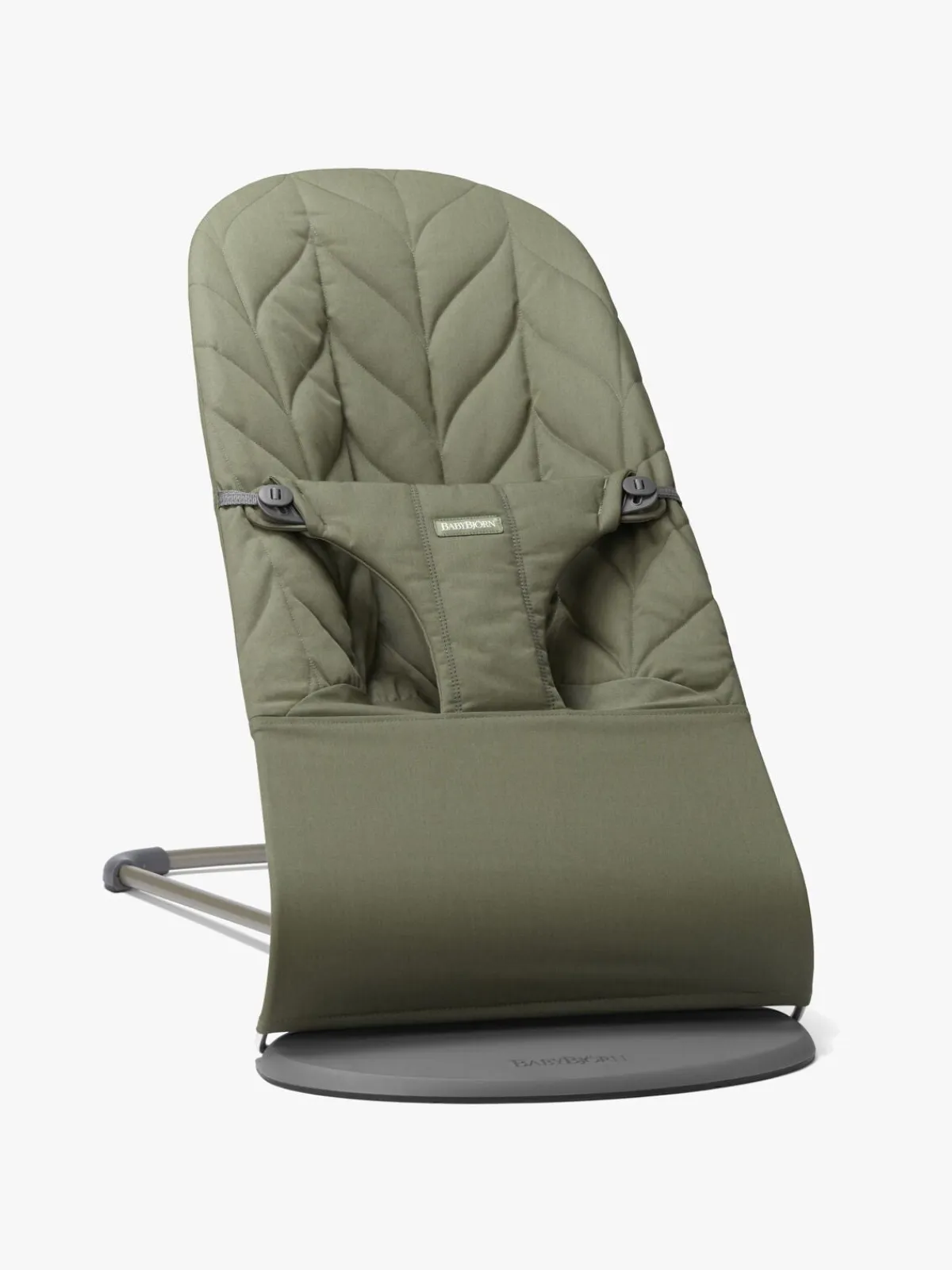 Skråstole & Babygynger|BABYBJORN BabyBjörn Bliss Skråstol Woven Bladmønstret Quilt, Mørkegrøn Grøn