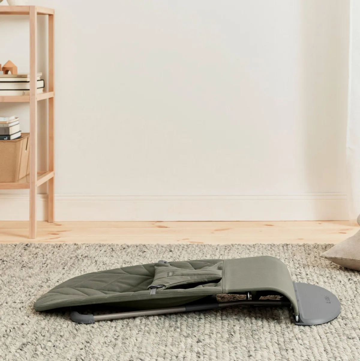 Skråstole & Babygynger|BABYBJORN BabyBjörn Bliss Skråstol Woven Bladmønstret Quilt, Mørkegrøn Grøn