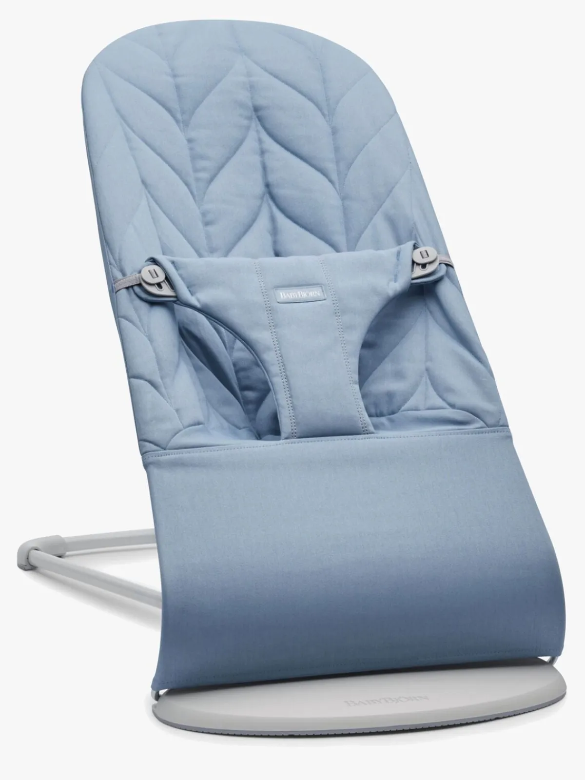 Skråstole & Babygynger|BABYBJORN BabyBjörn Bliss Skråstol Woven Bladmønstret Quilt, Blå Blå