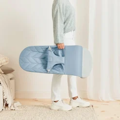 Skråstole & Babygynger|BABYBJORN BabyBjörn Bliss Skråstol Woven Bladmønstret Quilt, Blå Blå