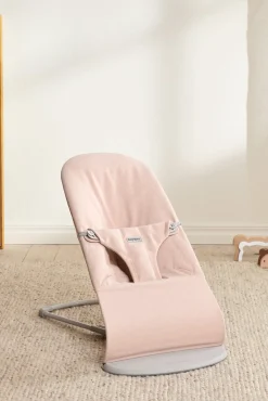 Skråstole & Babygynger|BABYBJORN BabyBjörn Bliss Skråstol Woven, Light Pink Melange Lyserød