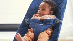 Skråstole & Babygynger|BABYBJORN BabyBjörn Bliss Skråstol Woven Classic Quilt, Midnatsblå Blå