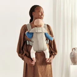 Bæreseler, Strækvikler & Bærestole|BABYBJORN BabyBjörn Bæresele Mini 3D Mesh, Grey Beige Grå/Beige