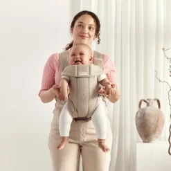 Bæreseler, Strækvikler & Bærestole|BABYBJORN BabyBjörn Bæresele Mini 3D Mesh, Grey Beige Grå/Beige