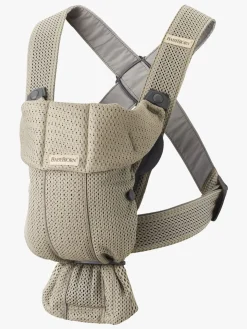 Bæreseler, Strækvikler & Bærestole|BABYBJORN BabyBjörn Bæresele Mini 3D Mesh, Grey Beige Grå/Beige