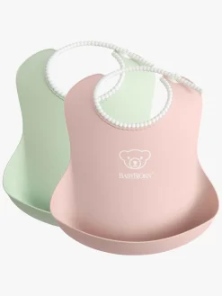 Spisetid|BABYBJORN BabyBjörn Hagesmæk 2-pak, Grøn/Lyserød Grøn/Lyserød