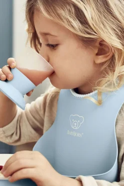 BABYBJORN Spisetid-Babybjörn Hagesmæk 2-pak, Lysegrøn/Lyseblå