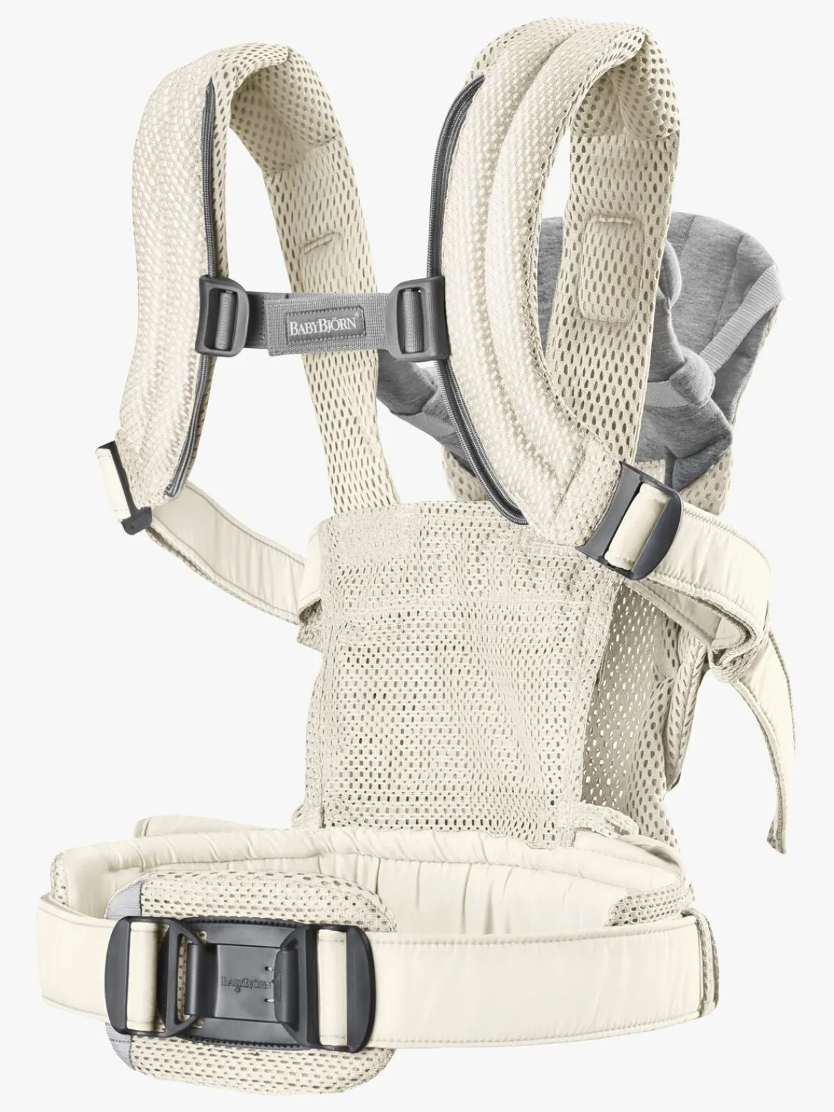 Bæreseler, Strækvikler & Bærestole|BABYBJORN BabyBjörn Harmony Bæresele 3D Mesh, Off White Beige