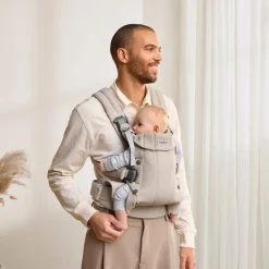 BABYBJORN Bæreseler, Strækvikler & Bærestole-BabyBjörn Harmony Bæresele Woven, Light Beige Melange
