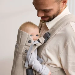 BABYBJORN Bæreseler, Strækvikler & Bærestole-BabyBjörn Harmony Bæresele Woven, Light Beige Melange