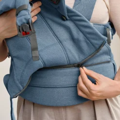 Bæreseler, Strækvikler & Bærestole|BABYBJORN BabyBjörn Harmony Bæresele Woven, Blue Melange Blå/Grå