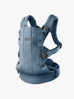 Bæreseler, Strækvikler & Bærestole|BABYBJORN BabyBjörn Harmony Bæresele Woven, Blue Melange Blå/Grå