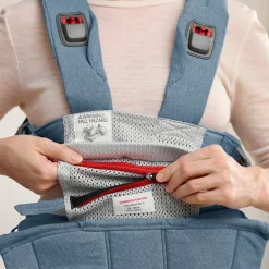 Bæreseler, Strækvikler & Bærestole|BABYBJORN BabyBjörn Harmony Bæresele Woven, Blue Melange Blå/Grå