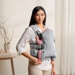 Bæreseler, Strækvikler & Bærestole|BABYBJORN BabyBjörn Harmony Bæresele Woven, Light Grey Melange Grå