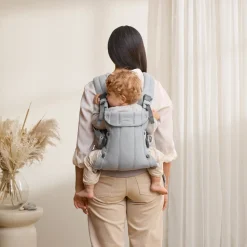 Bæreseler, Strækvikler & Bærestole|BABYBJORN BabyBjörn Harmony Bæresele Woven, Light Grey Melange Grå