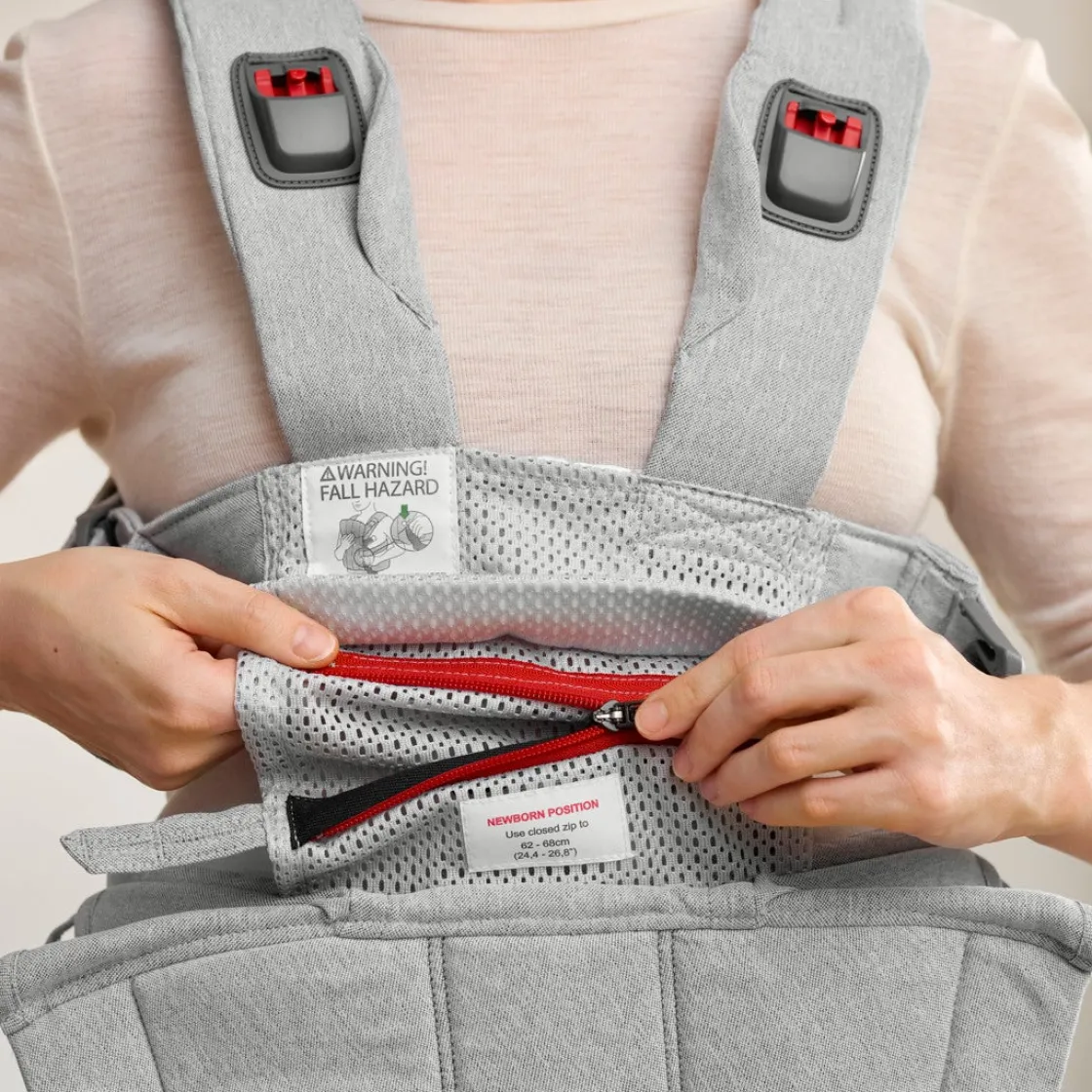 Bæreseler, Strækvikler & Bærestole|BABYBJORN BabyBjörn Harmony Bæresele Woven, Light Grey Melange Grå