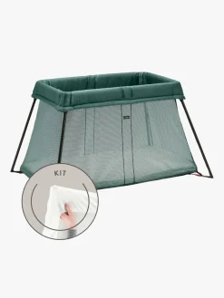Børnesenge & Tilbehør|BABYBJORN BabyBjörn Light Weekendseng inkl. Overtrækslagen, Dark Green