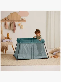 Børnesenge & Tilbehør|BABYBJORN BabyBjörn Light Weekendseng inkl. Overtrækslagen, Dark Green