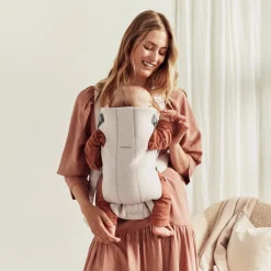 Bæreseler, Strækvikler & Bærestole|BABYBJORN BabyBjörn Mini Bæresele 3D Jersey, Lys Beige