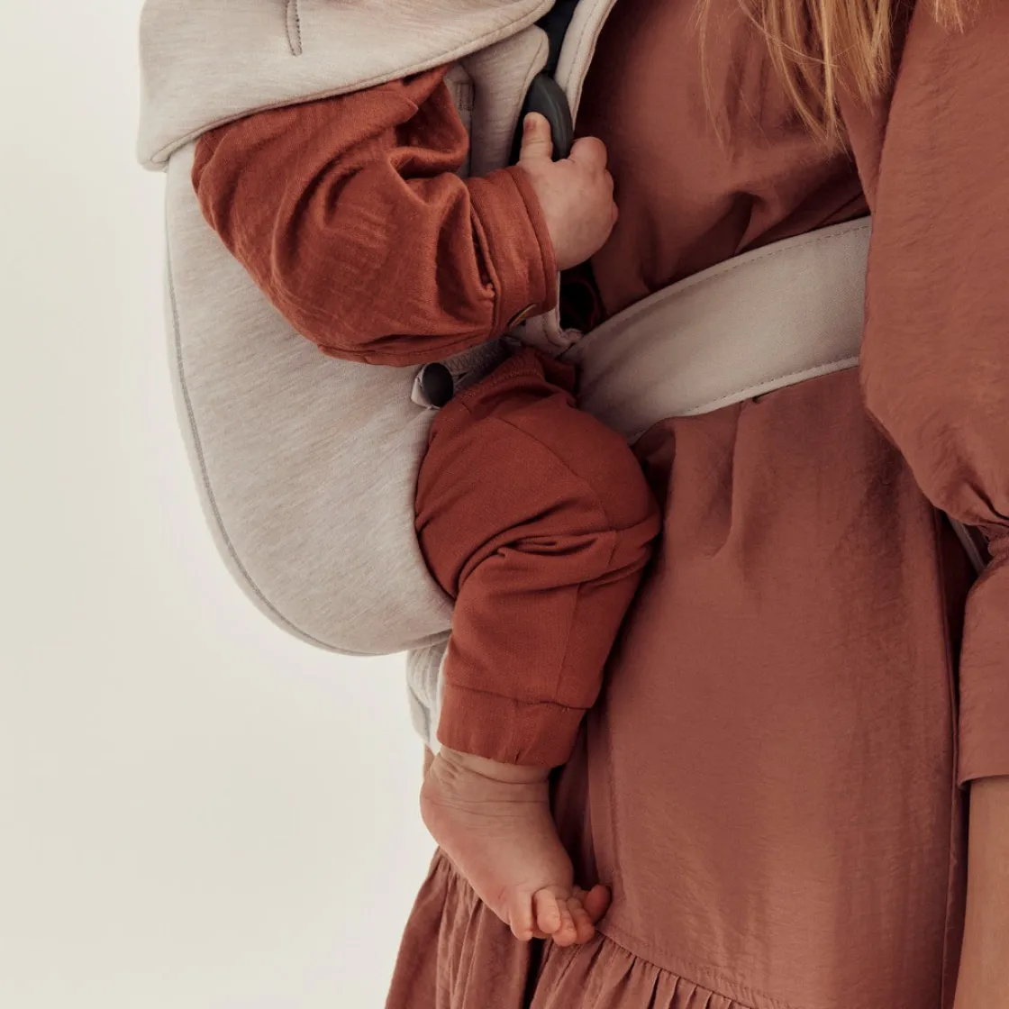 Bæreseler, Strækvikler & Bærestole|BABYBJORN BabyBjörn Mini Bæresele 3D Jersey, Lys Beige
