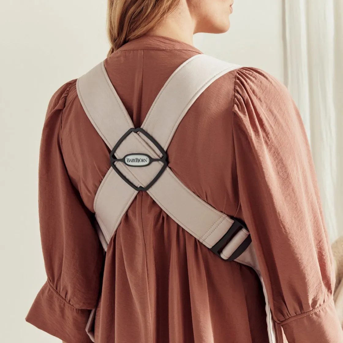 Bæreseler, Strækvikler & Bærestole|BABYBJORN BabyBjörn Mini Bæresele 3D Jersey, Lys Beige