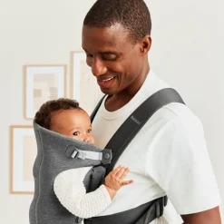 Bæreseler, Strækvikler & Bærestole|BABYBJORN BabyBjörn Mini Bæresele 3D Jersey, Dark grey Grå