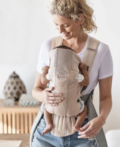 Bæreseler, Strækvikler & Bærestole|BABYBJORN BabyBjörn Mini Bæresele 3D Mesh, Pearly Pink Lyserød