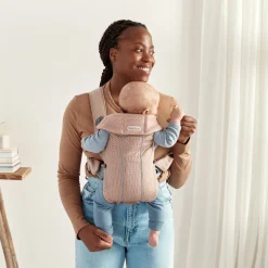 Bæreseler, Strækvikler & Bærestole|BABYBJORN BabyBjörn Mini Bæresele 3D Mesh, Dusty Pink Lyserød