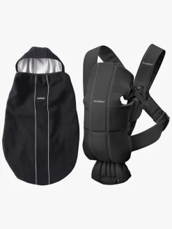 Bæreseler, Strækvikler & Bærestole|BABYBJORN Babybjörn Mini Bæresele Woven inkl. Betræk, Sort