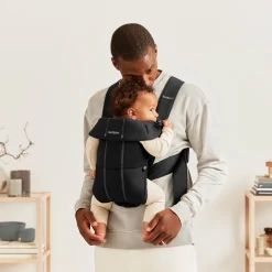 Bæreseler, Strækvikler & Bærestole|BABYBJORN Babybjörn Mini Bæresele Woven inkl. Betræk, Sort