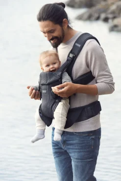 Bæreseler, Strækvikler & Bærestole|BABYBJORN BabyBjörn One Air Bæresele Mesh, Antracitgrå Grå