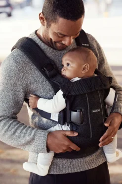 Bæreseler, Strækvikler & Bærestole|BABYBJORN BabyBjörn One Air Bæresele Mesh, Sort