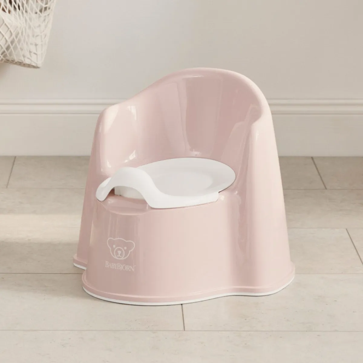 BABYBJORN Badeværelset-BabyBjörn Pottestol, Powder Pink/White