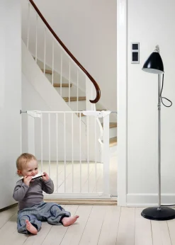 BabyDan Sikkerhed-Premier Sikkerhedsgitter + Forlænger, Hvid