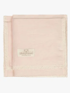 Børn BabyMatex Interiør-Babytæppe i Hør 75 x 100 cm, Lyserødt