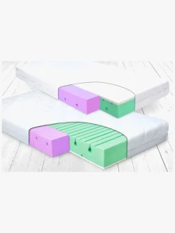 Børn BabyMatex Madrasser-Dual Dobbeltsidet Børnemadras i skum 60 x 120 cm