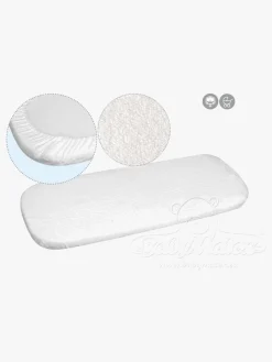 Børn BabyMatex Sengetøj-Frotte Vandtæt Stræklagen til Tremmeseng 40 x 90 cm, Lysegrå