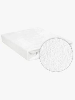 Sengetøj|BabyMatex Frotte Vandtæt Stræklagen til Tremmeseng 40 x 90 cm, Hvid