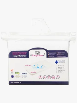 Sengetøj|BabyMatex Frotte Vandtæt Stræklagen til Tremmeseng 40 x 90 cm, Hvid