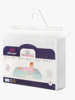 Børn BabyMatex Sengetøj-Hygienic Jersey Vandtæt Stræklagen til Tremmeseng 60 x 120 cm, Hvid