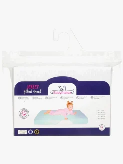 Sengetøj|BabyMatex Jersey Stræklagen til Børnesenge 80 x 160 cm, Hvid