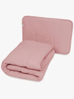 Sengetøj|BabyMatex Sæt med Babydyne 100 x 135 cm & Babypude 40 x 60 cm i Muslin, Pink