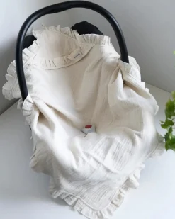 Børn BabysOnly Interiør-Baby's Only Hooded Baby Tæppe Calm, White